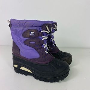 Sorel snow boots storm racer adjustable purple